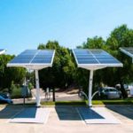 harvested clean energy from solar parking lots
