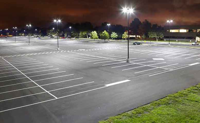 Retrofit LED Lights in the Parking Lots