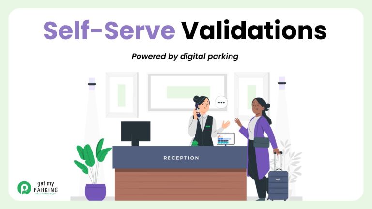 An illustration of Get My Parking's self-serve validation module