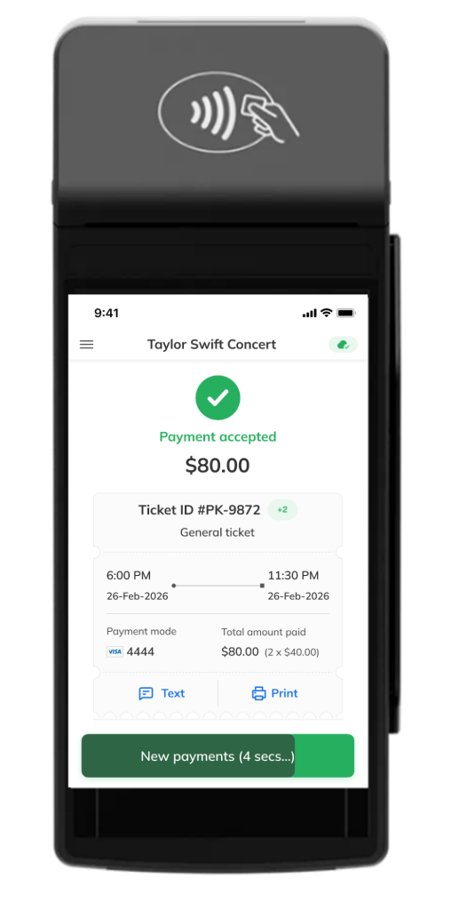 GMP Events handheld app used to manage parking operations during an event.
